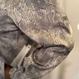 Chico’s. Jacket. Snake print.Grey.Reversible.size3